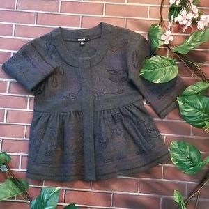 DKNY wool jacket, embroidery , sz sm